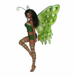 Green Wing Lady Faerie 7 - 3D Fairy - Cut Outs