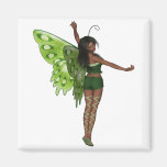 Green Wing Lady Faerie 8 - 3D Fairy - Refrigerator Magnets