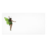 Green Wing Lady Faerie 8 - 3D Fairy - Custom Photo Card