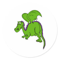 Green Winged Dragon Sticker
