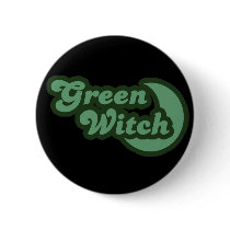 Green Witch Pagan buttons