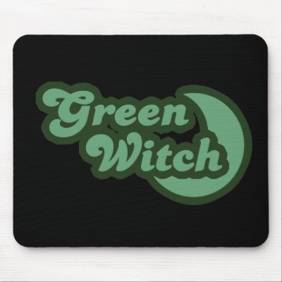 Green Witch Pagan Mouse Pads by BoogieMonst