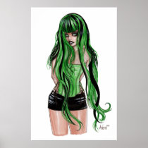 artsprojekt, goth, green, hair, black, shorts, gorgeous, long, cartoon art, crotch hair, Th&#233;odore G&#233;ricault, coif, resentment, head of hair, Perception, achromatic color, emotion, inkiness, down, social status, guard hair, self-esteem, pelage, self image, body covering, Bertrand Russell, body hair, foretop, forelock, achromatic colour, graphic art, cyberart, commercial art, green-eyed monster, work of art, plastic art, artificial flower, piece of ground, piece of land, Poster with custom graphic design