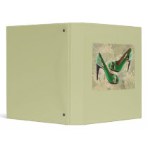 Green with Envy Pumps Vinyl Binders