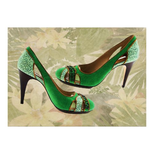 Green with Envy Pumps print