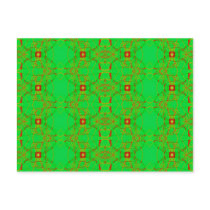 green with red lace postcards by DonnaGraysonAbstract green with red lace postcards