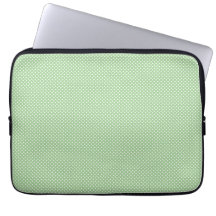 Green With Simple White Dots Laptop Computer Sleeve