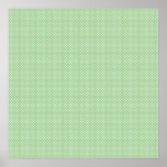 Green With Simple White Dots Poster