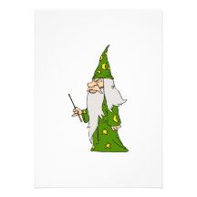 Green Wizard Personalized Invitations