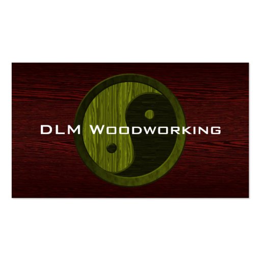 Green Wood Yin Yang Contractor Business Card (front side)
