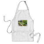 Green Wooden Bridge With View Of River And Garden Aprons