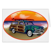 Green Woodie at Sunset cards