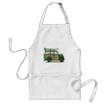 Green Woody Wagon Aprons by art1st Green Woody Wagon Aprons