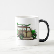 Green Woody Wagon Mugs mugs