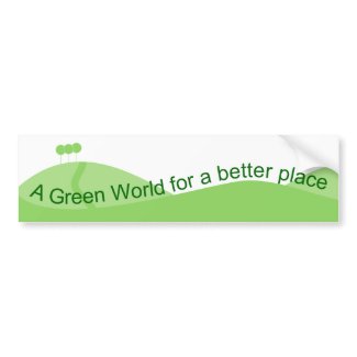 Green World zazzle_bumpersticker