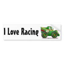 Green World Manufactures Championship Car Bumper S bumper stickers by art1st Green World Manufactures Championship Car Bumper S bumper stickers