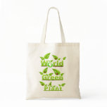 Green World Tote Canvas Bags