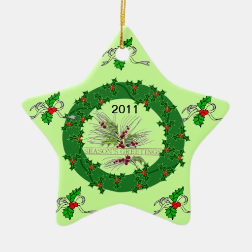 Green Wreath Ornaments