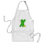 Green X Monogram aprons