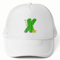 Green X Monogram hats