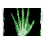 Green X-ray Skeleton Hand cards
