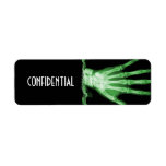 Green X-ray Skeleton Hand CONFIDENTIAL Labels