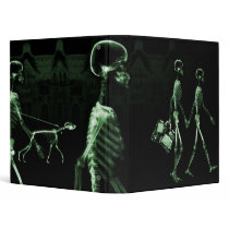 Green X-Ray Skeletons Midnight Stroll Binder