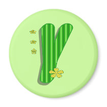 Green Y Monogram magnets by DonnaGrayson Green Y Monogram magnets
