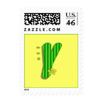 Green Y Monogram postage by DonnaGrayson Green Y Monogram postage