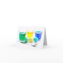 Green Yellow and Blue Eggs Greeting Cards