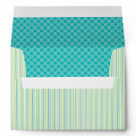 Green, Yellow & Blue Stripes Envelopes