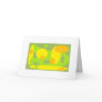 GREEN YELLOW BUBBLES GREETING CARD