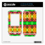 Green yellow colorful ribbons decal for the LG shine