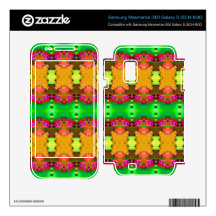 Green yellow colorful ribbons samsung mesmerize skins
