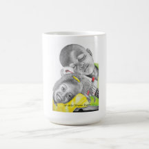 Green Yellow Girl Music Mug