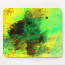 Green Yellow Original Abstract Mouse Pads