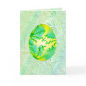 Green & Yellow Painted Egg cards