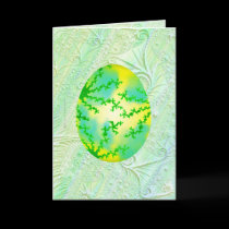 Green & Yellow Painted Egg cards