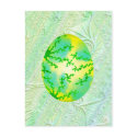 Green & Yellow Painted Egg postcards