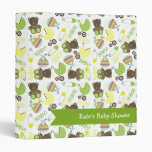 Green & Yellow Pattern Baby Shower Binder