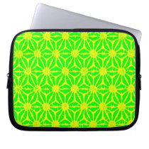 Green & Yellow Pinwheels Computer Laptop Sleeve