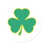 green yellow shamrock stickers