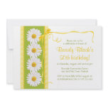 Green Yellow Shasta Daisy Birthday Invitation