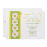 Green Yellow Shasta Daisy Communion Invitation