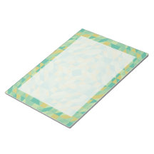 Green Yellow Triangle Pattern Memo Pads