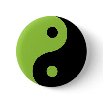Green Yin Yang buttons by InsideOut_Tees Green Yin Yang buttons