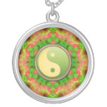 Green Yin Yang Geometric Aura Necklace
