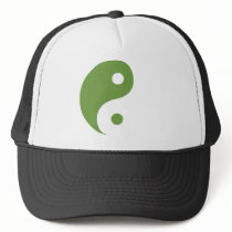 Green Yin Yang Hat by InsideOut_Tees Green Yin Yang Hat