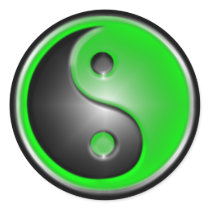 Green Yin Yang stickers by bashaa Green Yin Yang stickers
