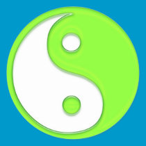 Green Yin Yang Stickers stickers